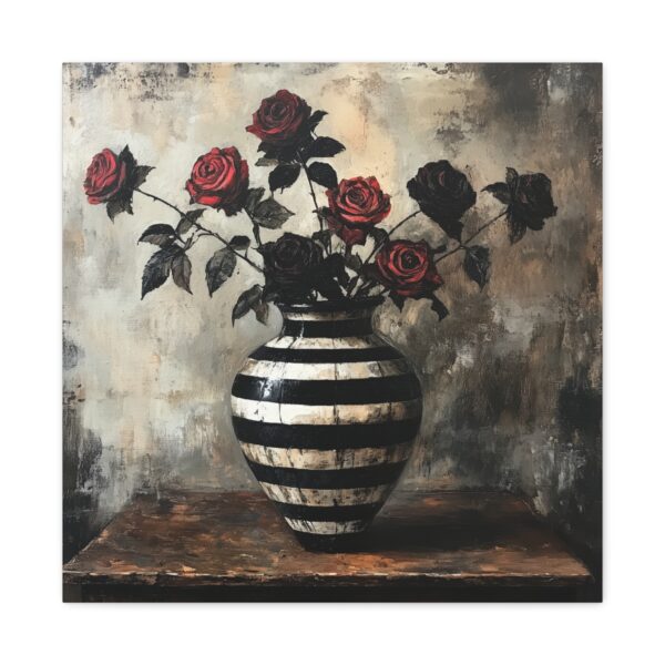 Elegant Black and White Rose Canvas Art for Home Decor