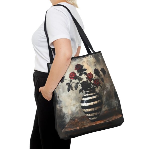 Elegant Floral Tote Bag – Vintage Rose Design - Image 4