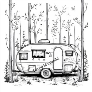 Camper in the woods